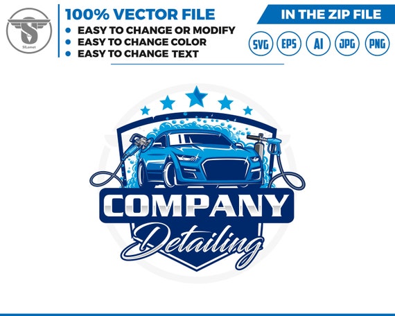 auto detailing - car logo template - Car Detailing Services logo - car wash logo template - car clean logo - auto detailing logo SVG - auto