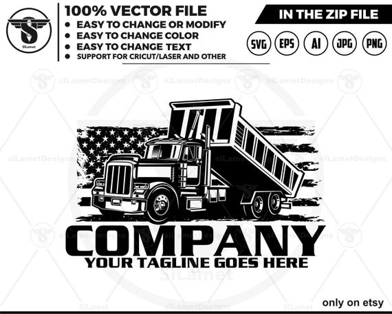 america Dump Truck logo, United States dump Truck logo, USA dump truck, trucking logo, trucking silhouette, construction, trucking cricut
