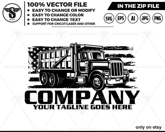 america Dump Truck logo, United States dump Truck logo, USA dump truck, trucking logo, trucking silhouette, construction, trucking cricut