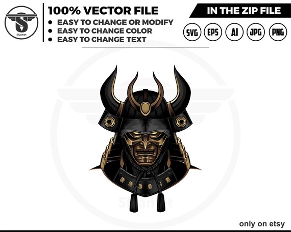 Samurai Warrior svg - Samurai mask svg - samurai helmet svg - samurai tshirt