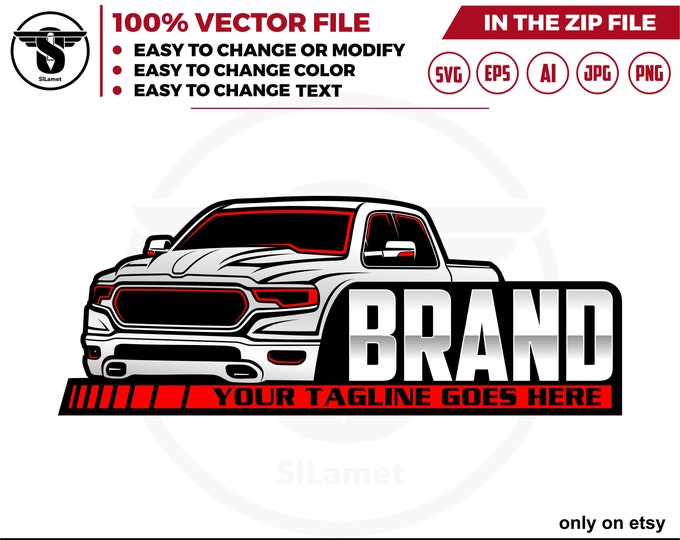 pickup logo - pickup truck svg - pickup truck Company Logo - pickup truck vector - ram pickup - Dodge RAM 1500 Limited