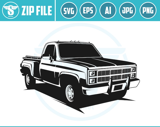 gmc commercial vehicle svg, pickup truck, pickup truck Logo, pickup truck svg, pickup truck tshirt, silhouette SVG Vector Cricut Cut Cutting