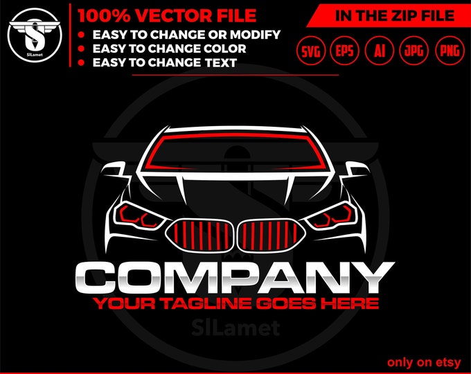 bmw front view sport car logo - automotive logo - luxury car logo - car logo svg - automotive svg , car logo template , car logo, car dealer