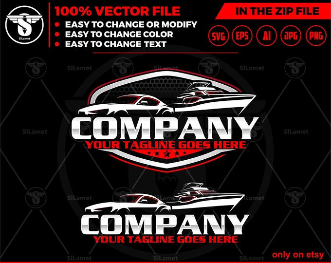 boats and car logo svg, Speed Boat logo Svg, Speedboat Svg, Motor Boat Svg, Yacht Luxury Water, passenger ship, Cruise Ship log svg, sea