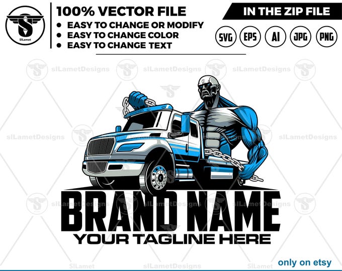 titan towing logo - flatbed towing logo - flatbed truck -  towing truck logo, towing logo template, tow truck, International flatbed truck