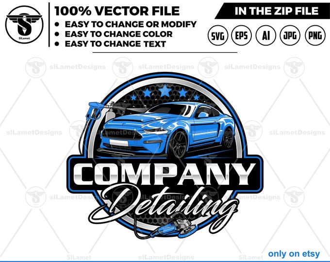 auto detailing - car detailing logo - Car Detailing Services logo - car wash logo template - car clean logo - auto detailing logo SVG