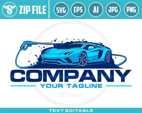 Car wash logo template - vehicle cleaning Logo - lamborghini SVG