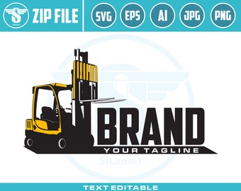 Forklift Logo: Industrial Vector Design Vector Graphics (SVG AI)