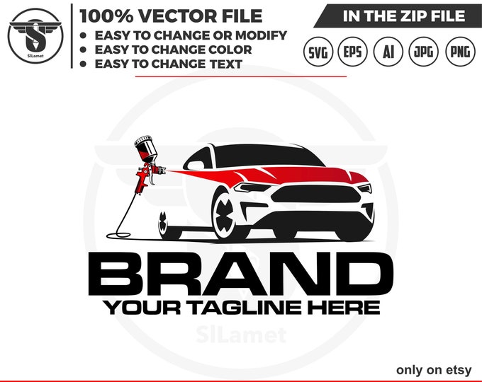 car painting logo, auto paint logo, car paint logo, paint body car logo, auto body paint logo, painting car logo, automotive logo SVG file