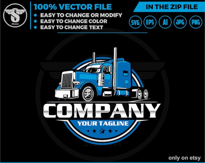 trucking logo, big rig logo, Trucking Company Logo, Moving Truck, Semi Truck logo, head Trucking logo, semi truck trailer logo Truck trailer