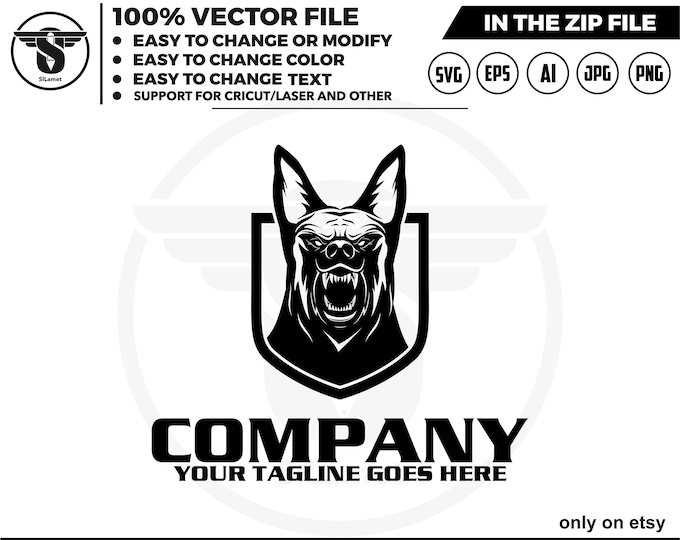 angry dog logo - angry dog svg - dog logo - head dog