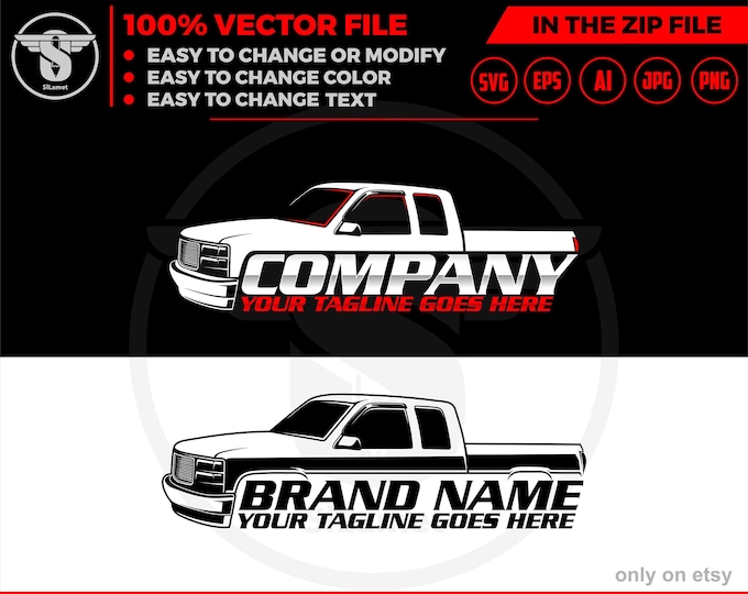 pickup logo, pickup truck svg, pickup truck Company Logo, pickup truck outline, pickup truck line art, pickup truck Brand, offroad t-shirt
