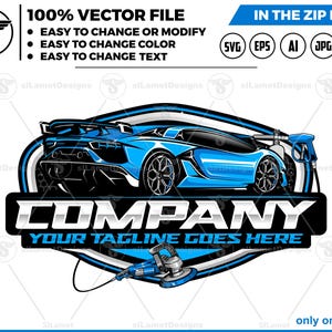 Car Detailing Logo Design: Auto Spa, Car Wash Branding (Digital Download)