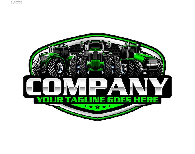 Tractor Fleet Logo, Editable Vector Logo for Farm Company & Agriculture Equipment (SVG AI)