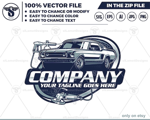 auto detailing - car classic detailing - Car Detailing Services logo - car wash logo - car clean logo -  car wash classic  logo