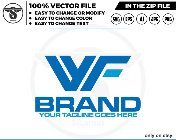 WF Initial Logo Design (Digital Download)