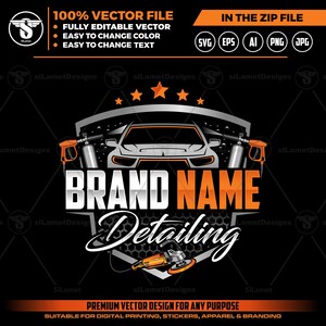Logotipo de lavado y limpieza de automóviles, vector editable (SVG AI)