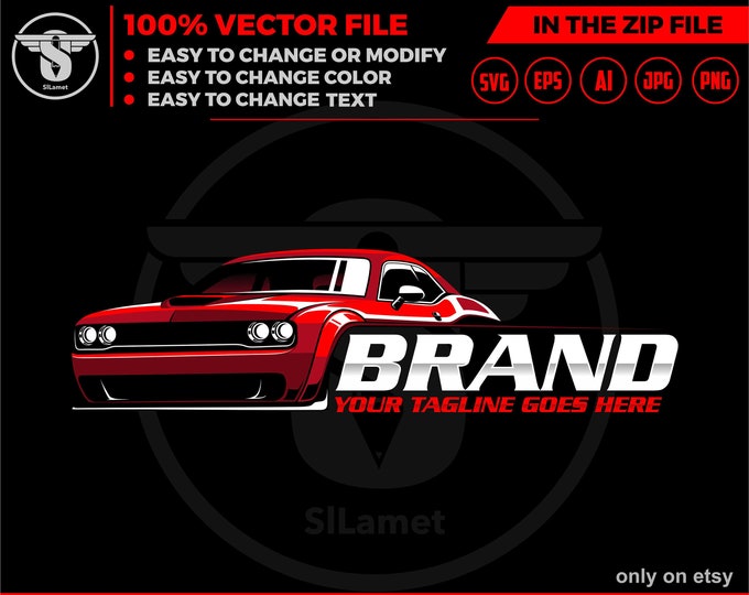 super car logo template, garage car logo, luxury car garage svg, super car svg, luxury car svg, dodge charger car svg, car showroom logo