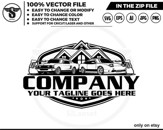 house Car wash logo template - car wash logo - car wash svg - cleaning car logo - automotive - auto detailing car logo - Car Detailing svg