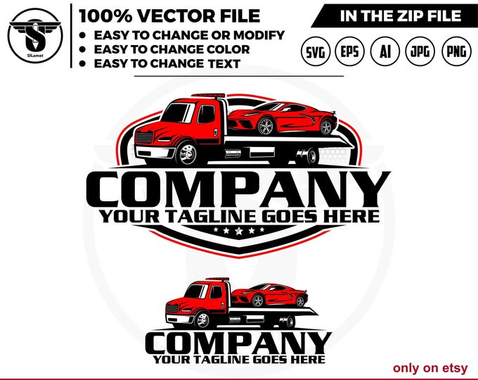 towing truck flatbed logo, towing logo template, towing chain svg, tow truck 18 wheeler, tow truck logo, towing service logo, luxury towing