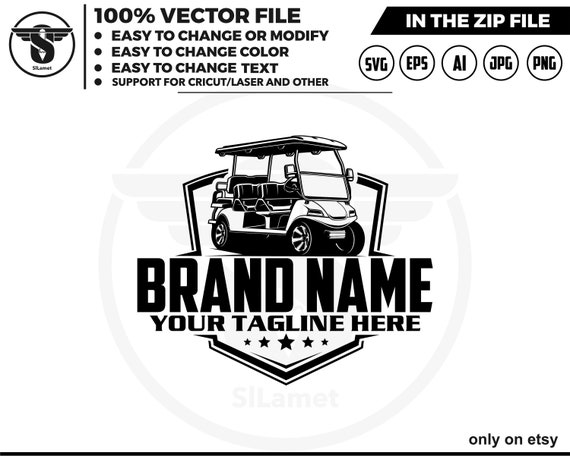 golf cart logo - golf vehicle logo