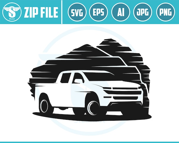 pickup truck offroad Logo, travel pickup, pickup truck Logo, pickup truck svg, pickup truck tshirt, silhouette SVG Vector Cricut Cut Cutting