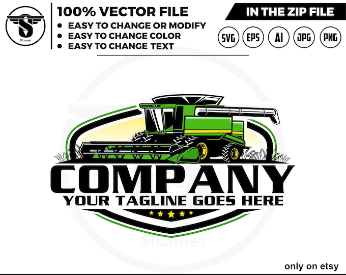 combine harvester john deere logo -  Farms logo - grain tractor -  combine new holland logo - John Deere 9610