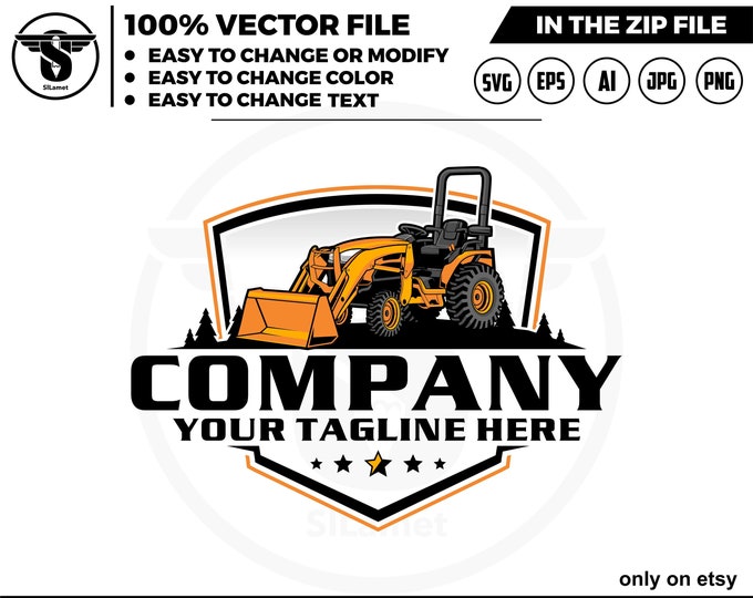 Tractor logo - Kubota logo, Backhoe, Excavator , Skidsteer ,Farm Equipment, Tractor