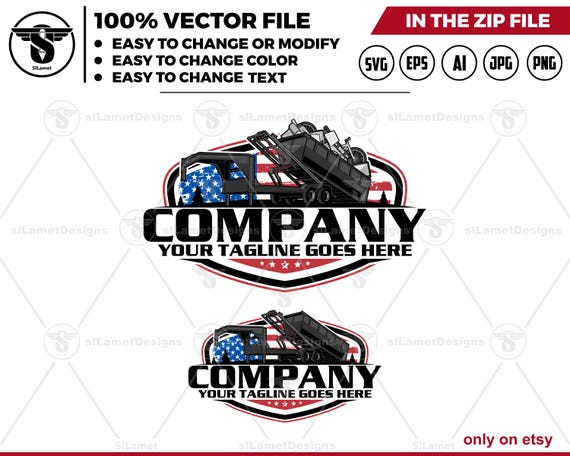 america dump roll off trailer logo - dump trailer logo, gooseneck dump trailer logo , USA Dumpster Logo , dump rental logo