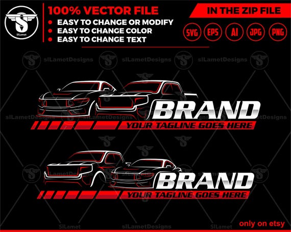 pickup and sport car logo, sport car logo, automotive logo, luxury car logo, car logo svg, automotive, car logo template, car dealer logo