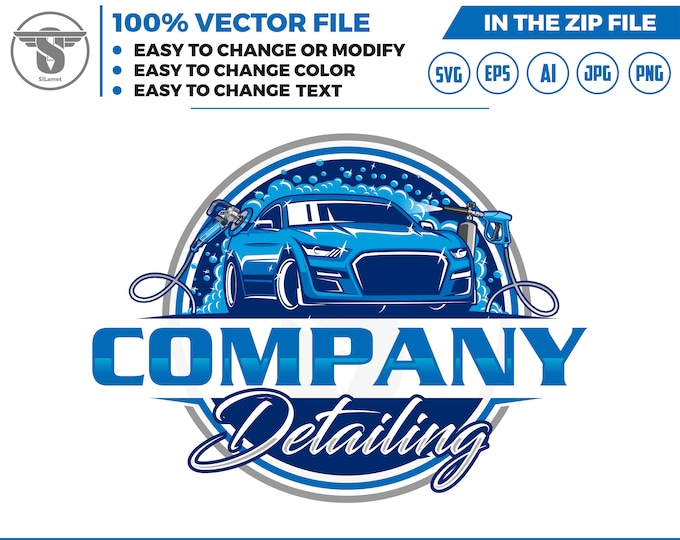 auto detailing - car logo template - Car Detailing Services logo - car wash logo template - car clean logo - auto detailing logo SVG - auto