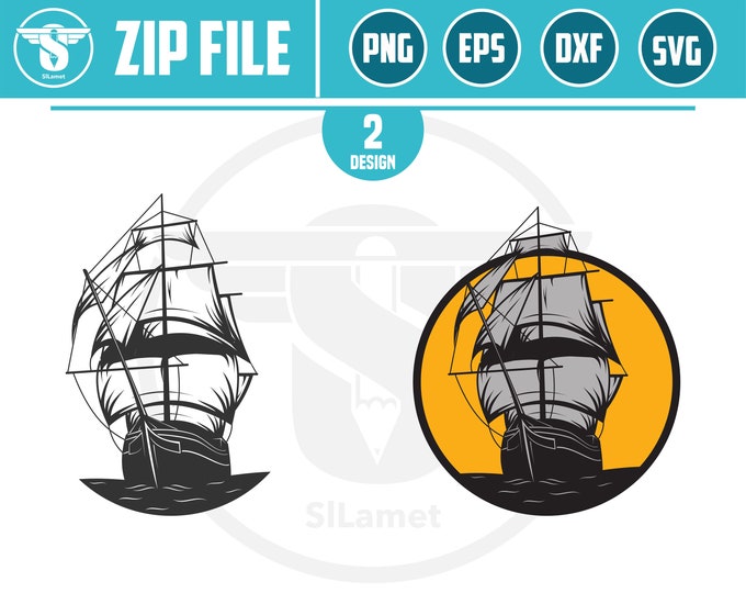 sailboat logo, Sailing Ship svg,Ship svg,Boat svg, Sailing Ship logo