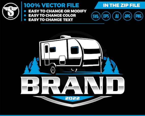 camper trailer logo, van logo, camper van logo, travel, trailer, outdoor, holiday, vacation, camp, enjoy, family, recreation, trip, tour