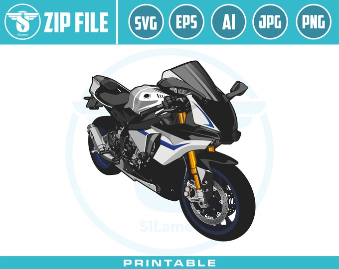 yamaha R1M SVG, sport bike svg, illustration racing motorbike, vector racing motorbike, print racing motorbike, t-shirt screen printing