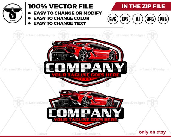 sport car logo - automotive logo - luxury car logo - muscle car logo - car repair garage logo