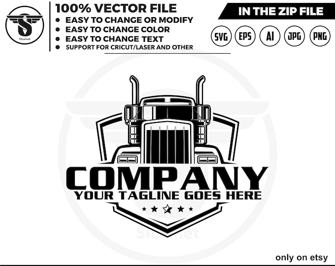 trucking logo, big rig logo, Trucking Company Logo, Moving Truck, Semi Truck logo, head Trucking logo, semi truck trailer logo Truck trailer