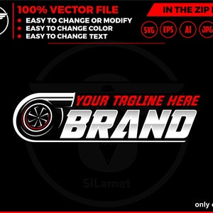 Turbo Logo SVG: Engine Car Mechanic Design (Digital Download)