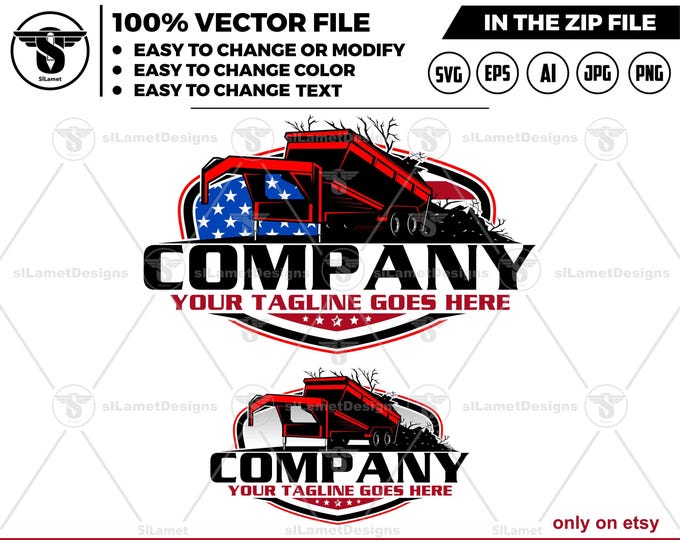 america gooseneck dump trailer logo - dump trailer logo, gooseneck dump trailer logo , USA Dumpster Logo , dump rental logo