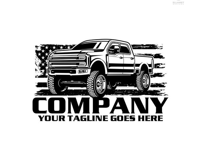 American Pickup Truck Logo: SVG for Cricut, Laser, Cut file, Hauling Business Vector Designs