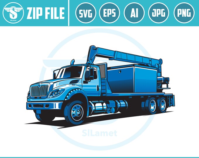 truck crane svg, truck tree service, commercial vehicle svg  Truck, Trucking Brand Truck Door Logo Trucker Logo trucking t-shirt truck print
