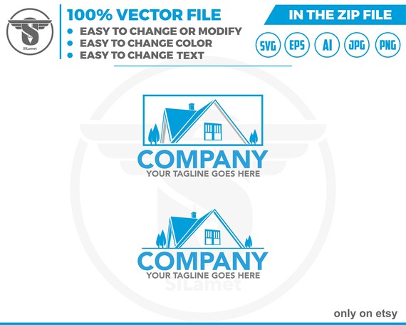 minimalis house  logo - Real Estate Logo - Logo Design Template - Real Estate Agent Logo,