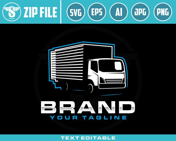 cargo truck logo SVG, Delivery box truck logo, Delivery logo, shipping logo, Cargo Delivery Van SVG, Moving Vehicle, Delivery Van Truck Svg