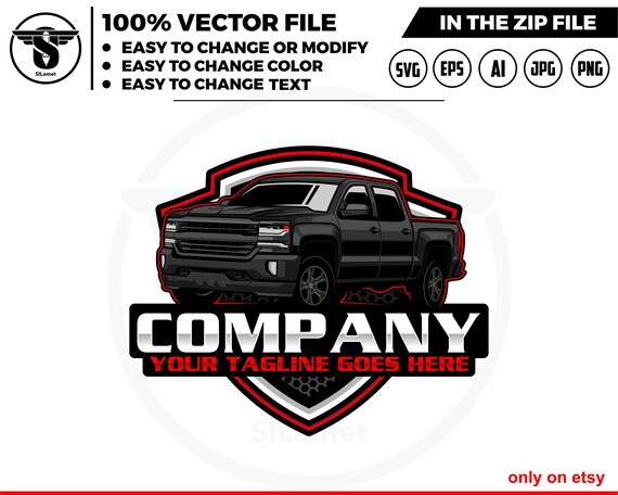 CHEVY pickup truck logo - Chevrolet truck logo - pickup truck logo template - Chevy Silverado Truck- 2017 Chevrolet Silverado z71