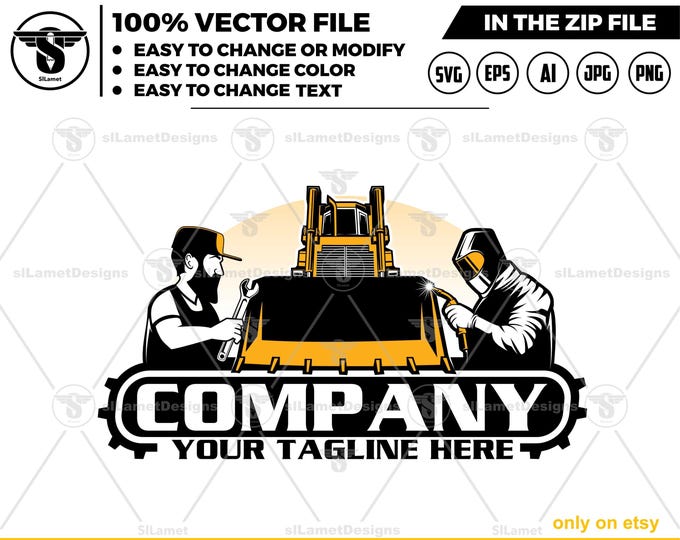 equipment vehicles repair logo - equipment vehicles services logo - heavy equipment svg - attachment equipment repair - welding equipment