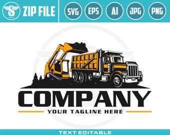 Skid steer loader logo, skid steer and dump truck logo, skid steer svg, dump truck logo, Heavy Equipment logo, Bulldozer svg, Wheel Loader