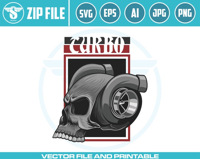 skull turbo svg, skull automotive svg, skull fast svg, skull T shirt designs, skull race svg, skull auto svg, skull illustration, svg file