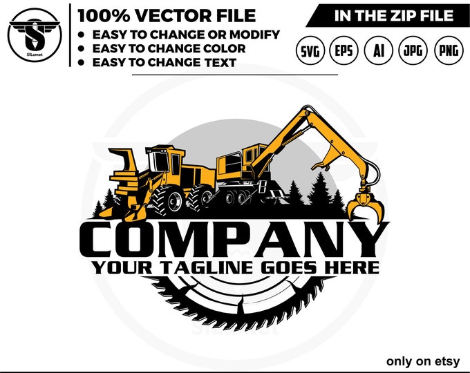 logging equipment logo - heavy logging equipment logo - Logging Machines logo