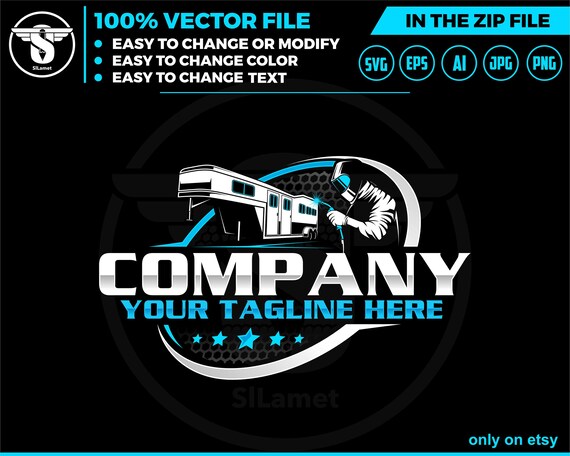 welder logo - Welding logo  - welding rv trailer logo - welding trailer logo