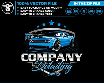 auto detailing - car logo template - Car Detailing Services logo - car wash logo template - car clean logo - auto detailing logo SVG - auto