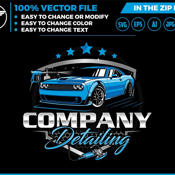 auto detailing - car logo template - Car Detailing Services logo - car wash logo template - car clean logo - auto detailing logo SVG - auto